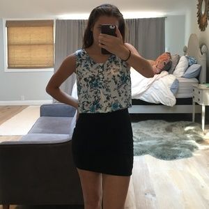 white, floral tank top